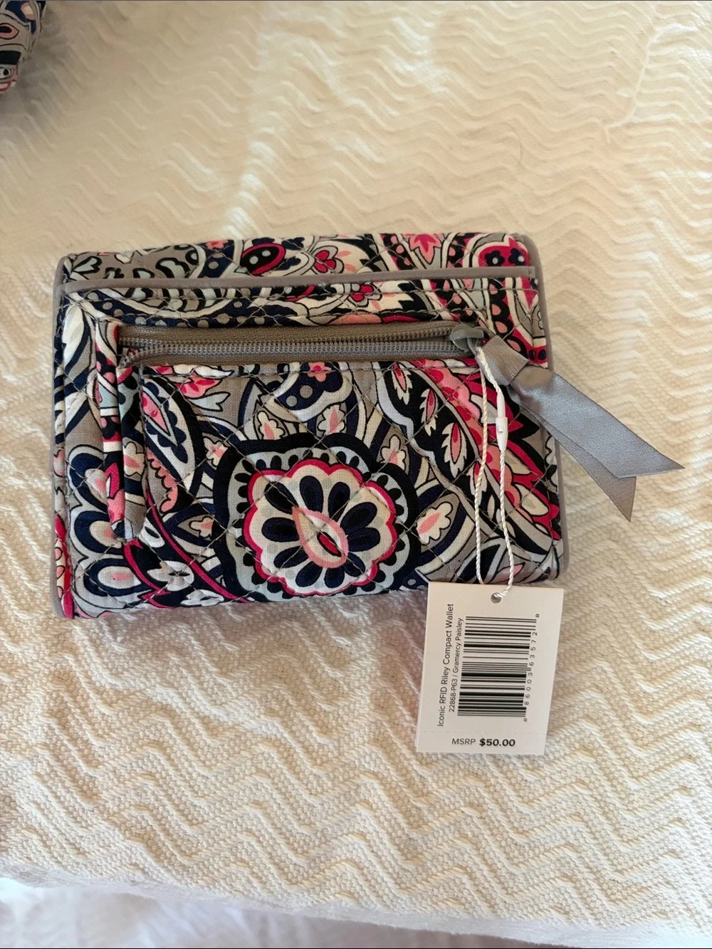 2 PIECES for ONE price ! !  Vera Bradley Quilted wallet AND  matching ID wallet